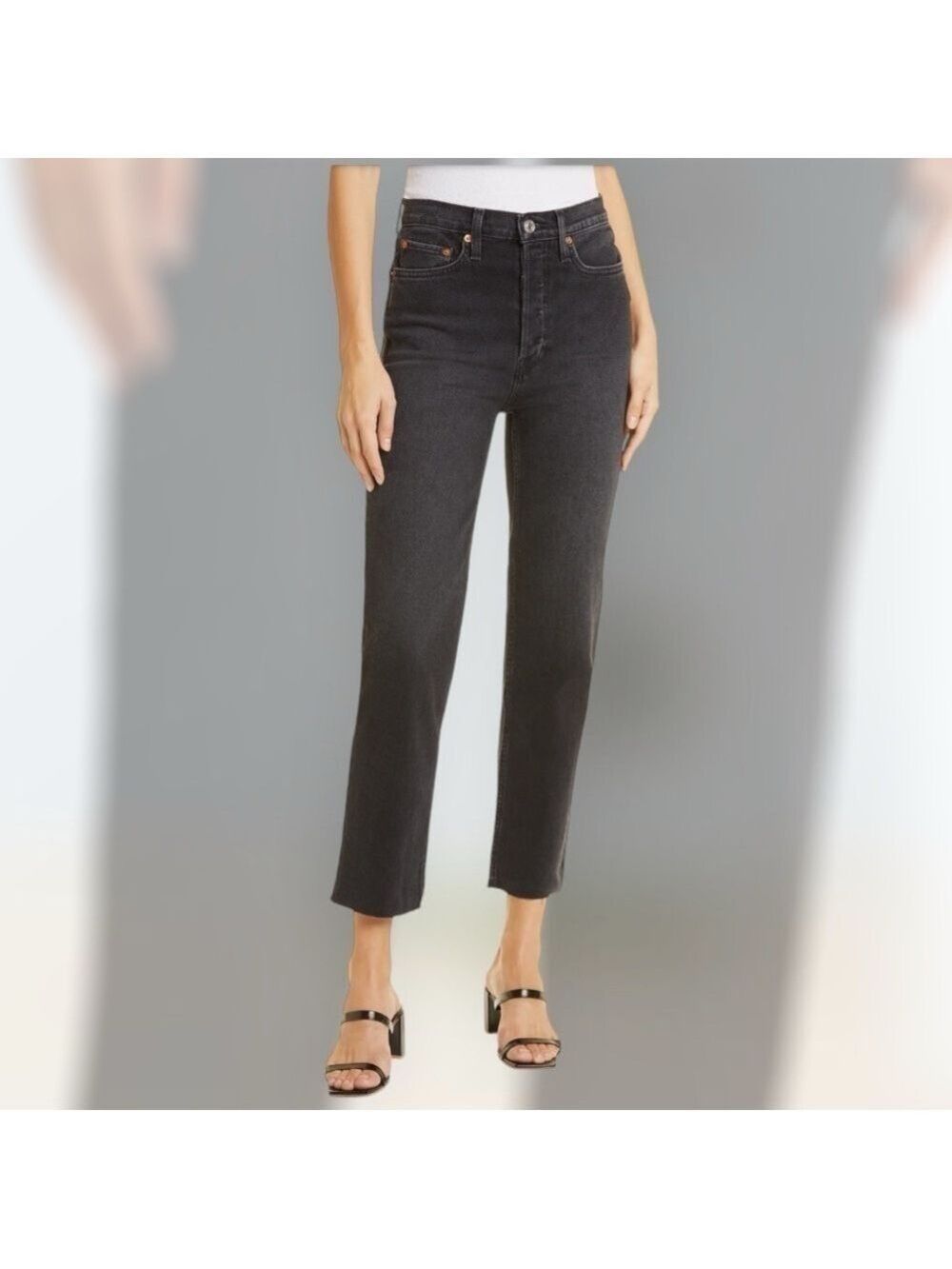 ReDone 70’s Ultra High Rise Stove Top Pipe Jeans